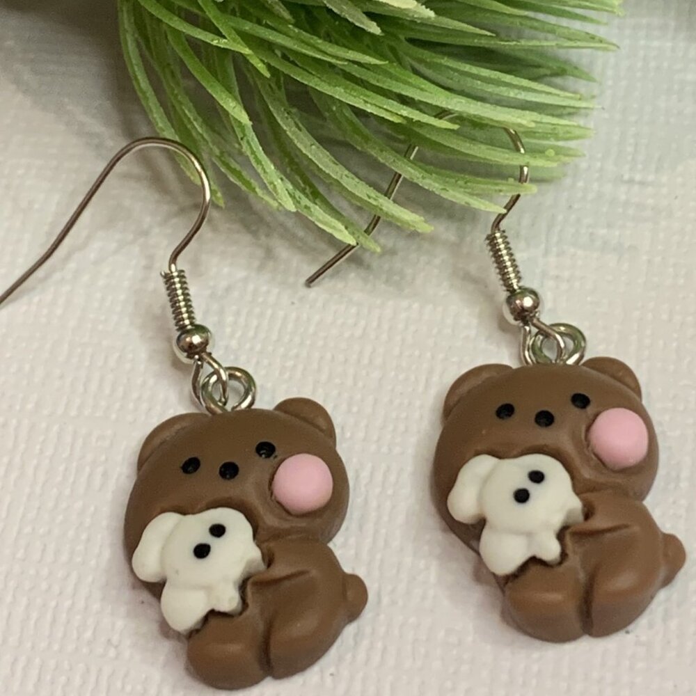Teddy Bear Earrings, Bear Earrings, Gift Idea, Teddy Bear Lover, Bear Lover